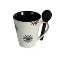 hot sale 10oz ceramic cup with spoon